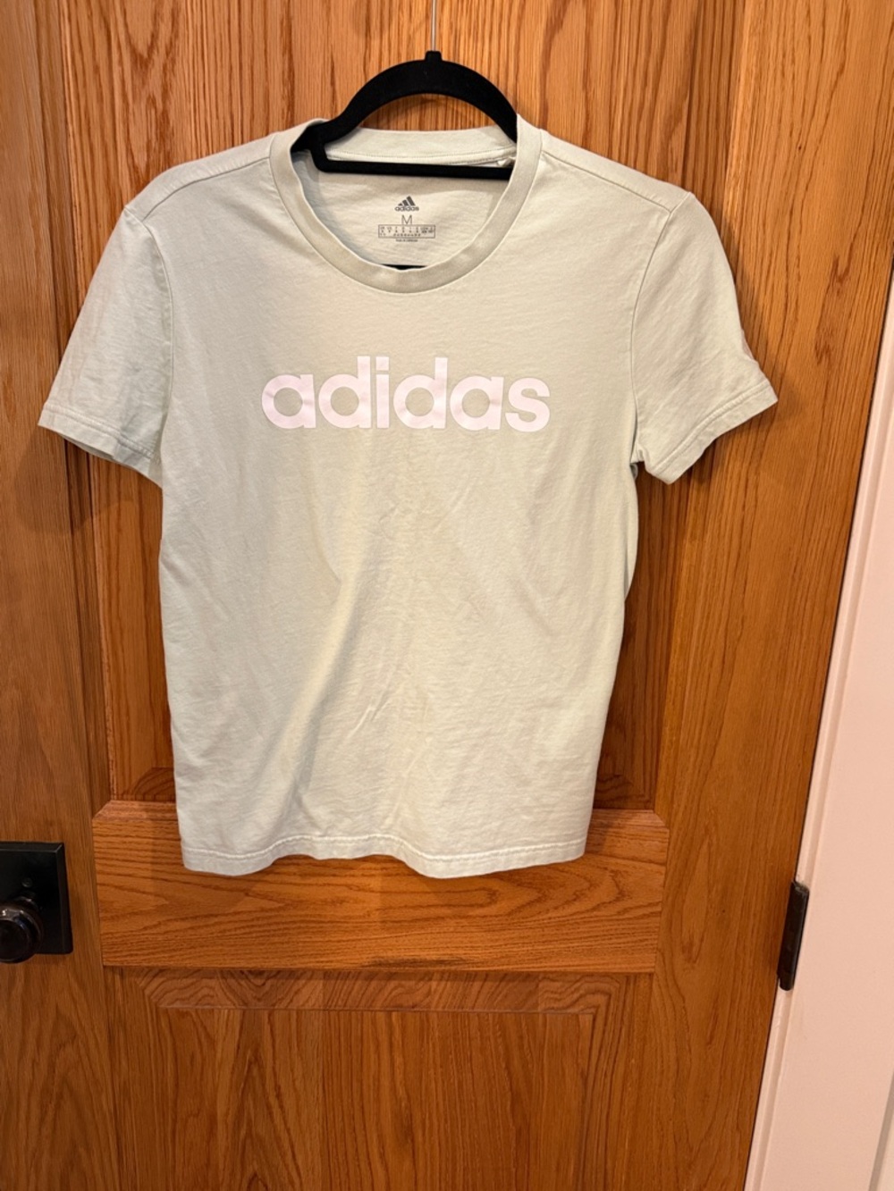 adidas Mint Green Logo Short Sleeve Tee